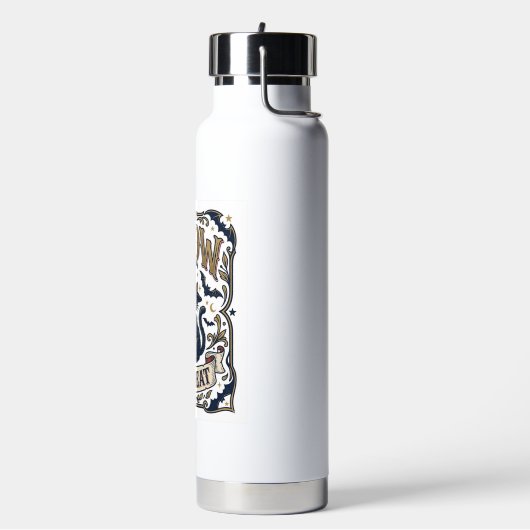 Miau oder Behandle Katze Halloween Gruselige Katze Trinkflasche (Links)