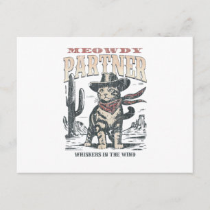 Miau Partner Cowboy Katze Begleitkarte