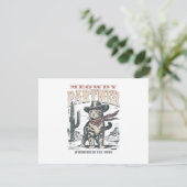 Miau Partner Cowboy Katze Begleitkarte (Stehend Vorderseite)