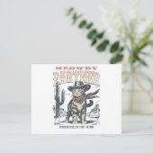 Miau Partner Cowboy-Katze Einladung (Stehend Vorderseite)