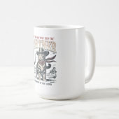 Miau Partner Cowboy-Katze Kaffeetasse (VorderseiteRechts)