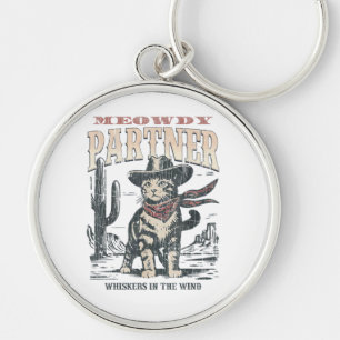 Miau Partner Cowboy Katze Schlüsselanhänger