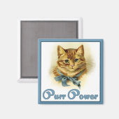 Miau-Power Magnet (Vorderseite/Rückseite)