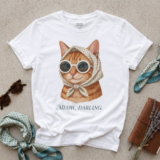 Miau Schatz Vintage-Katzen-T-Shirt T-Shirt