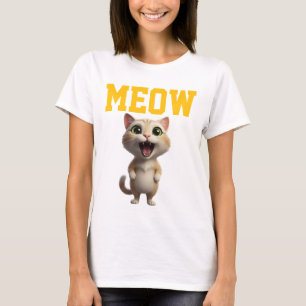 Miau Süßes Katzen Frauen T-Shirt