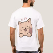 Miau Süßes Katzen T-Shirt Design (Rückseite)