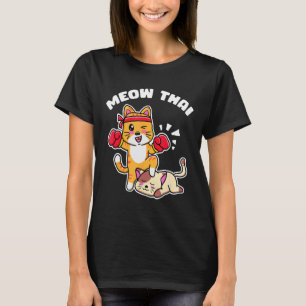 Miau Thai Thaiboxen Katze Kätzchen Kampfsport T-Shirt
