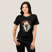 Miau vor dem Kaffee Tri-Blend Shirt (Vorderseite voll)