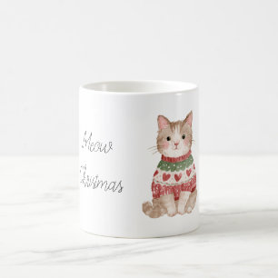Miau Weihnachtskatze Kaffeetasse