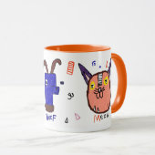 Miau Wuff Orange Tasse (VorderseiteRechts)