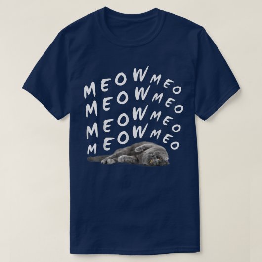 miauen coole Katze T-Shirt (Design vorne)