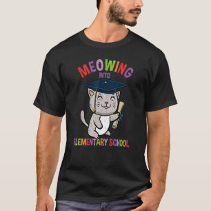 Miauen in der Grundschule Katze zurück zur Schule T-Shirt