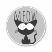 miauen Katze. Aufkleber (Vorderseite)