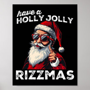 Miauender Weihnachtsmann Miau Lustiger Weihnachtsm Poster