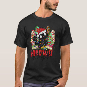 Miauige und helle Katzen-Weihnachtsbaum-Torten Deb T-Shirt