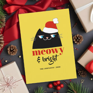 Miaumiau und Heller Lustiger Katzenweihnachten Feiertagskarte