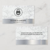 Mic | Blogger | Podcast Host | Marmormetall Visitenkarte (Vorne/Hinten)