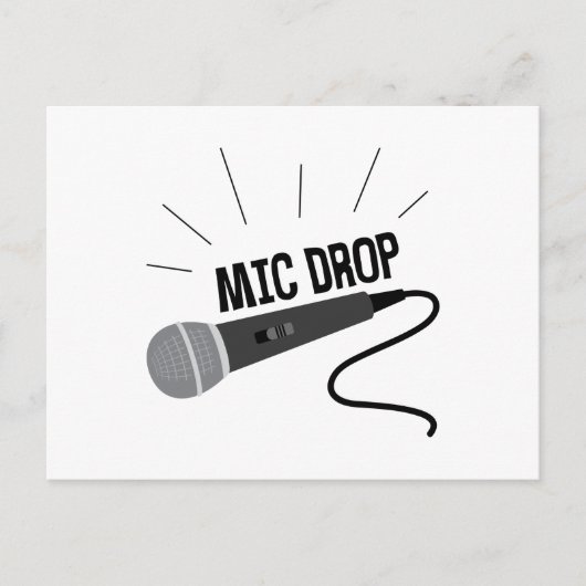 Mic Drop Postkarte (Vorderseite)