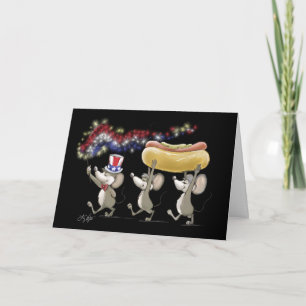 Mic, Mac And Moe's 4th Of July Night Picnic Card Karte