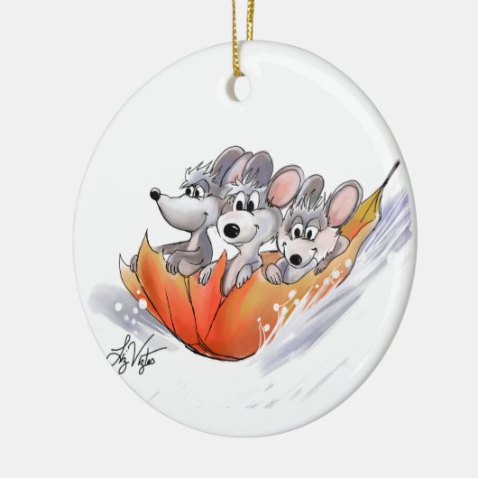 Mic, Mac And Moe's Winter Holiday Ornament (Links)