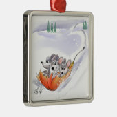 Mic, Mac And Moe's Winter Holiday Square Ornament (Rechts)