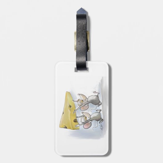 Mic & Mac bringen in den Käsespacker Gepäckanhänger (Rückseite vertikal)