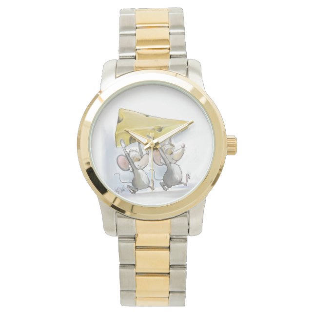 Mic & Mac bringen in die Käsebeobachtung Armbanduhr (Vorderseite)