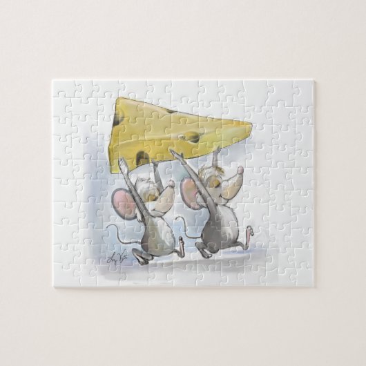 Mic & Mac bringing in das Käse-Puzzle Puzzle (Horizontal)