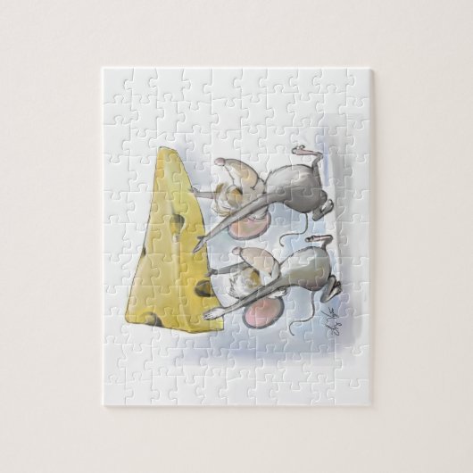 Mic & Mac bringing in das Käse-Puzzle Puzzle (Vertikal)