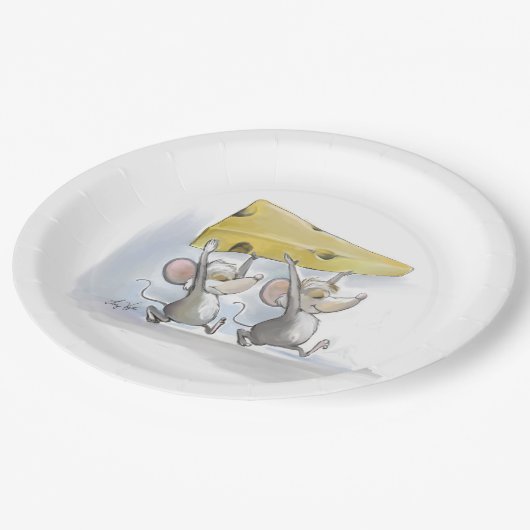 Mic & Mac in der Käsepapierplatte Pappteller (Schrägansicht)