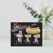 Mic Mac & Moe's 4. Juli Nachts Picnic Postcard Postkarte (Stehend Vorderseite)