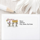 Mic, Mac & Moe's Happy 4. Juli Address Labels (Insitu)