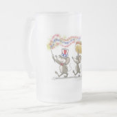 Mic, Mac & Moe's Happy 4. Juli Mattierte Tasse (Vorderseite Links)