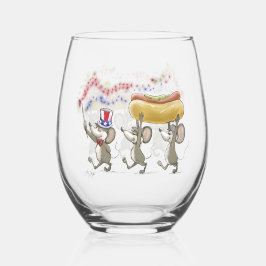 Mic, Mac & Moe's Happy 4. Juli Weinglas Ohne Stiel