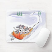 Mic, Mac & Moe's Winter Holiday Landscape Mousepad (Mit Mouse)