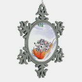 Mic, Mac & Moe's Winter Pewter Snowflake Ornament (Links)