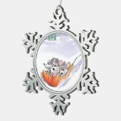 Mic, Mac & Moe's Winter Pewter Snowflake Ornament (Rechts)