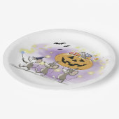 Mic, Mac u. Moes glückliches Halloween Pappteller (Schrägansicht)
