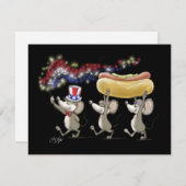 Mic Mac und Moe 4. Juli Nachteinladungen Einladung (Vorne/Hinten)