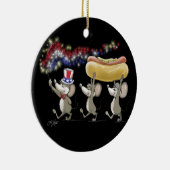 Mic, Mac und Moe's 4. Juli Nacht Picnic Keramik Ornament (Rechts)