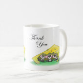 Mic, Mac und Moe's Fest des Erntedanks Kaffeetasse (VorderseiteRechts)