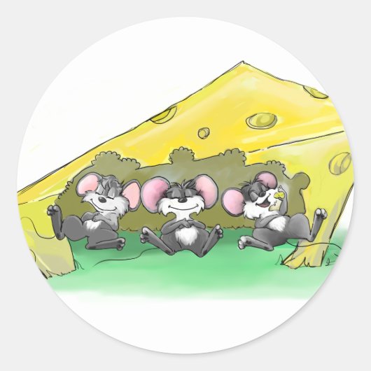 Mic, Mac und Moe's Fest des Erntedanks Runder Aufkleber (Vorderseite)