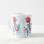 Mic, Mac und Moes Geburtstagsfeier Kaffeetasse (Vorderseite Links)