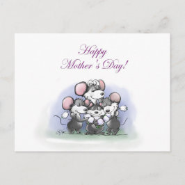 Mic, Mac und Moe's Happy Mother Day Feiertagspostkarte