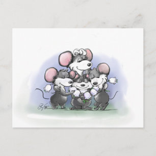 Mic, Mac und Moe's Happy Mother Day Illustration Feiertagspostkarte