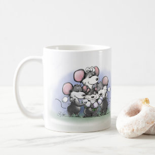 Mic, Mac und Moe's Happy Mother's Day Illustration Kaffeetasse