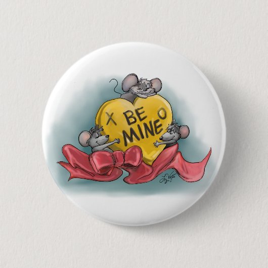 Mic, Mac und Moes Happy Valentine's Day Button (Vorderseite)