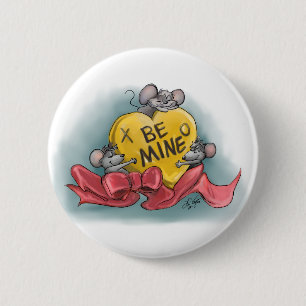 Mic, Mac und Moes Happy Valentine's Day Button
