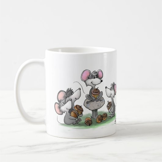 Mic, Mac und Moe's Happy Vatertag Illustration Kaffeetasse (Links)