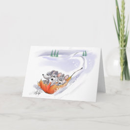 Mic, Mac und Moe's Winter Holiday Landscape Card Feiertagskarte